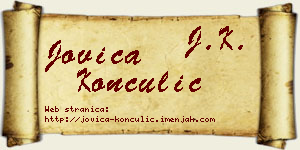 Jovica Konculić vizit kartica